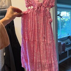 Isabella’s Cabinet Pink Cut out Floral Sundress